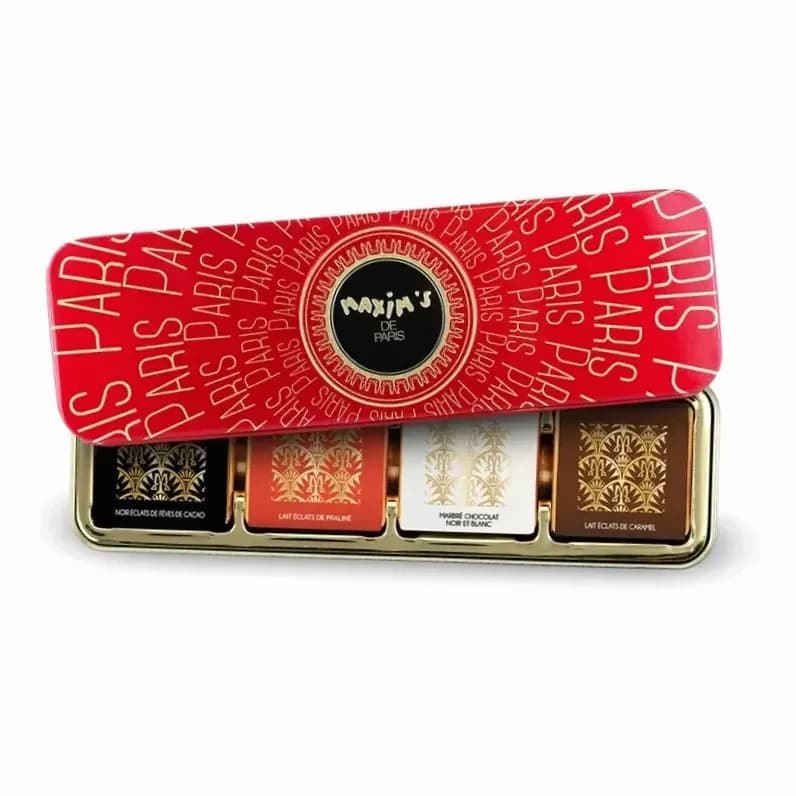 Estuche metálico para lápices - 8 bombones surtidos | Maxim's de París