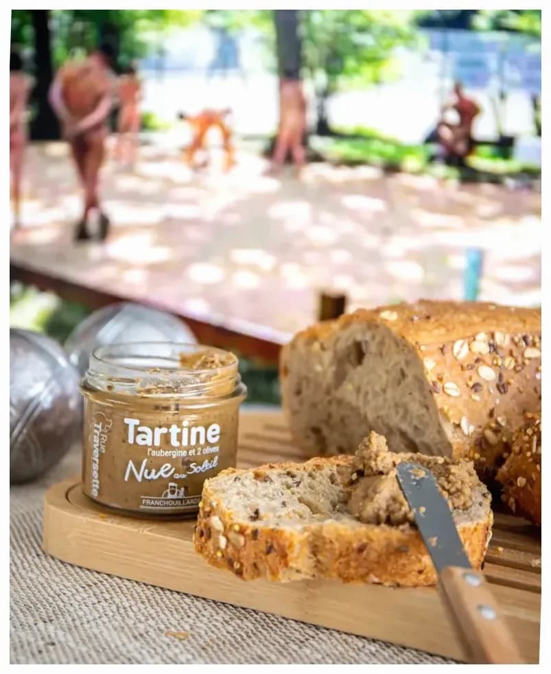 Untable de aperitivo vegetariano │ Berenjenas y 2 aceitunas ▸ Desnudo al sol