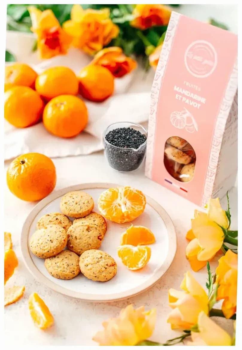 Galletas de frutas - Mandarina y semillas de amapola