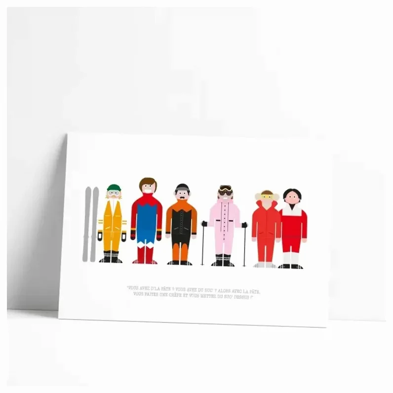 Postal Les bronces au ski - Colección de películas de comedia francesa